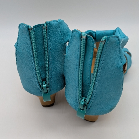 Patrizia By Spring Step Blue Floral Strappy  Wedge Heel Sandal 40 - Picture 7 of 11